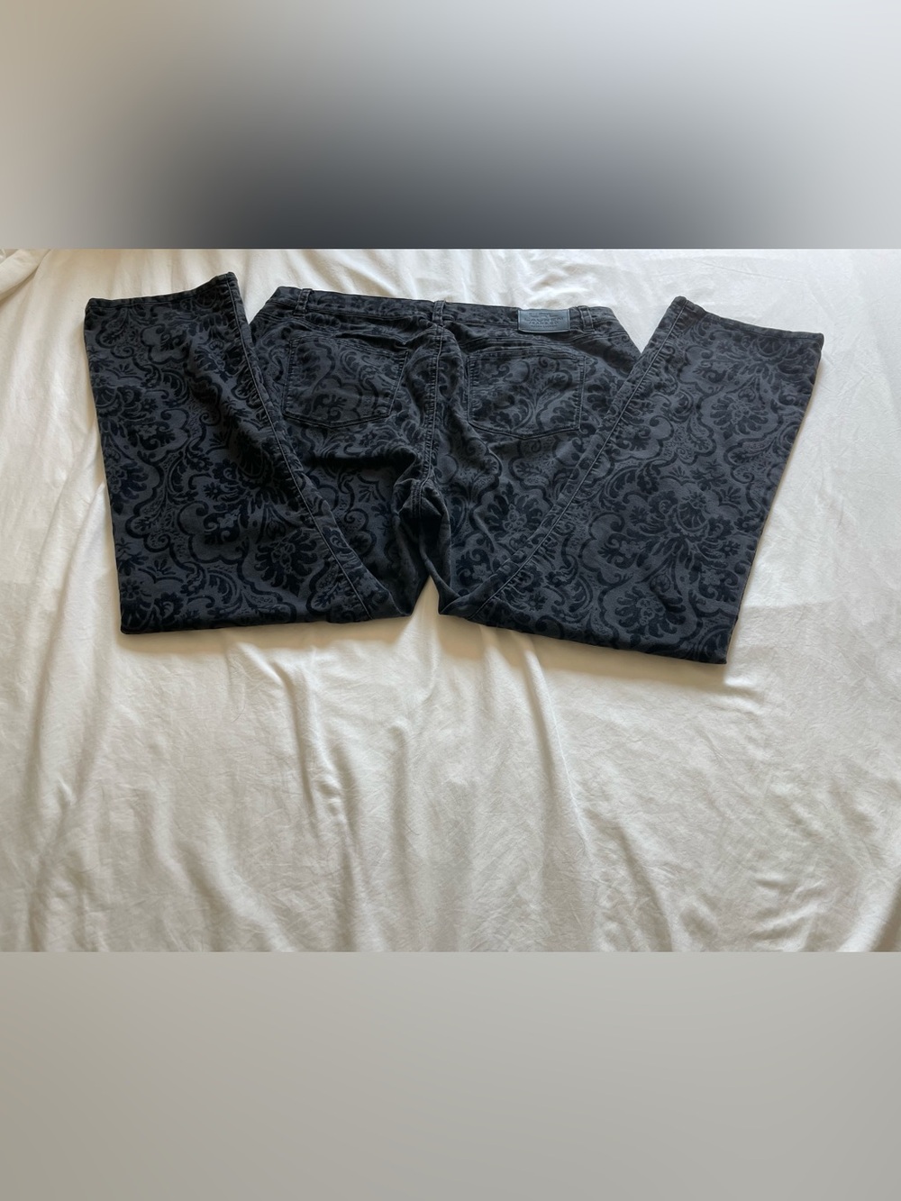 Ralph Lauren Jeans Company Black Damask Patterned Pants 16W - Picture 4 of 7